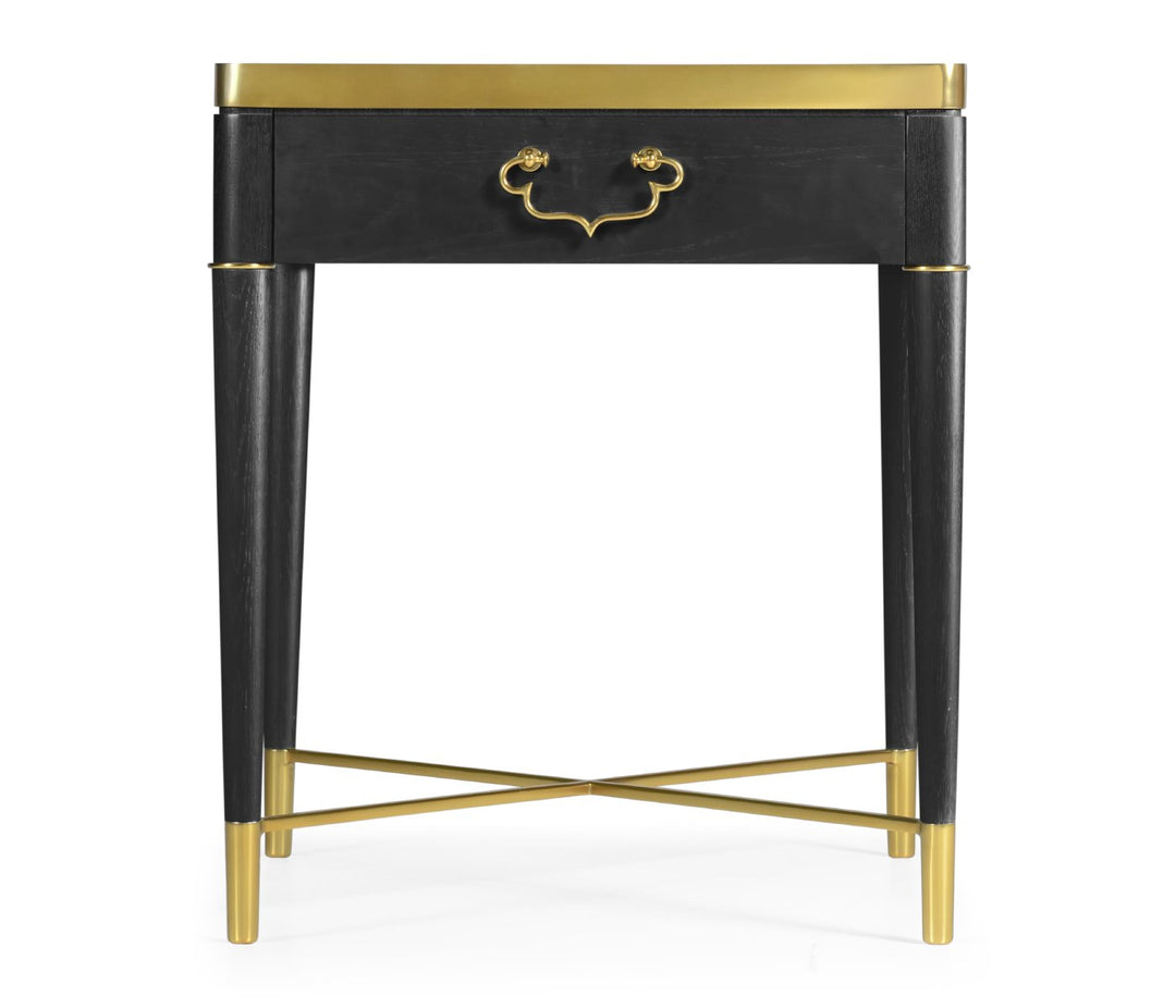 Square End Table in Ebonised Oak