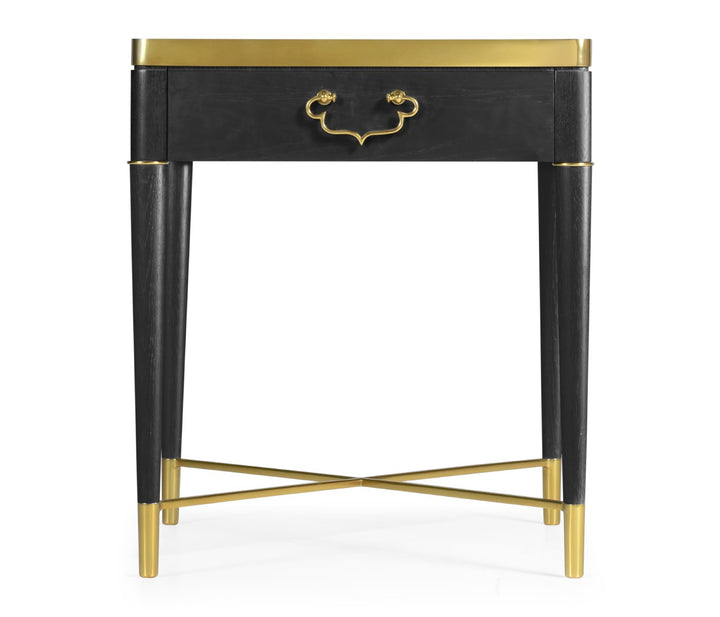 Square End Table in Ebonised Oak