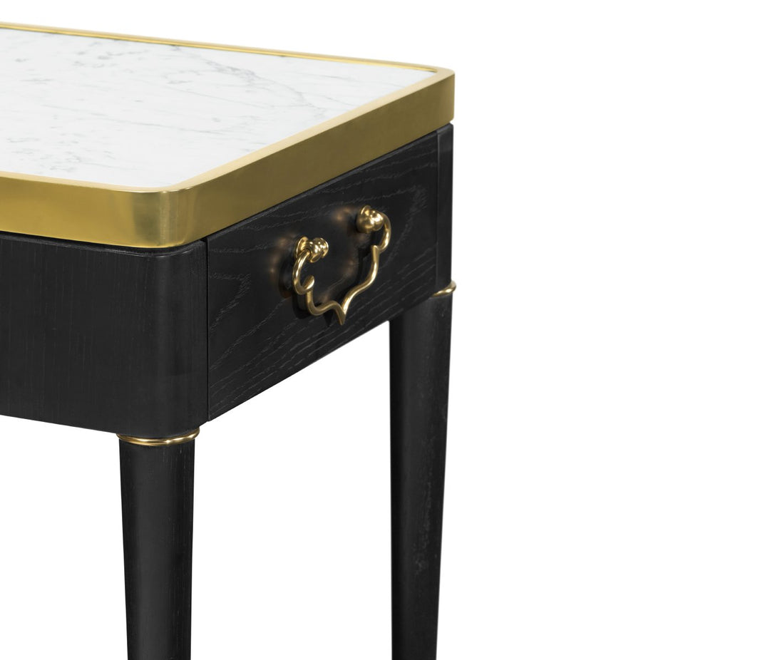 Square End Table in Ebonised Oak