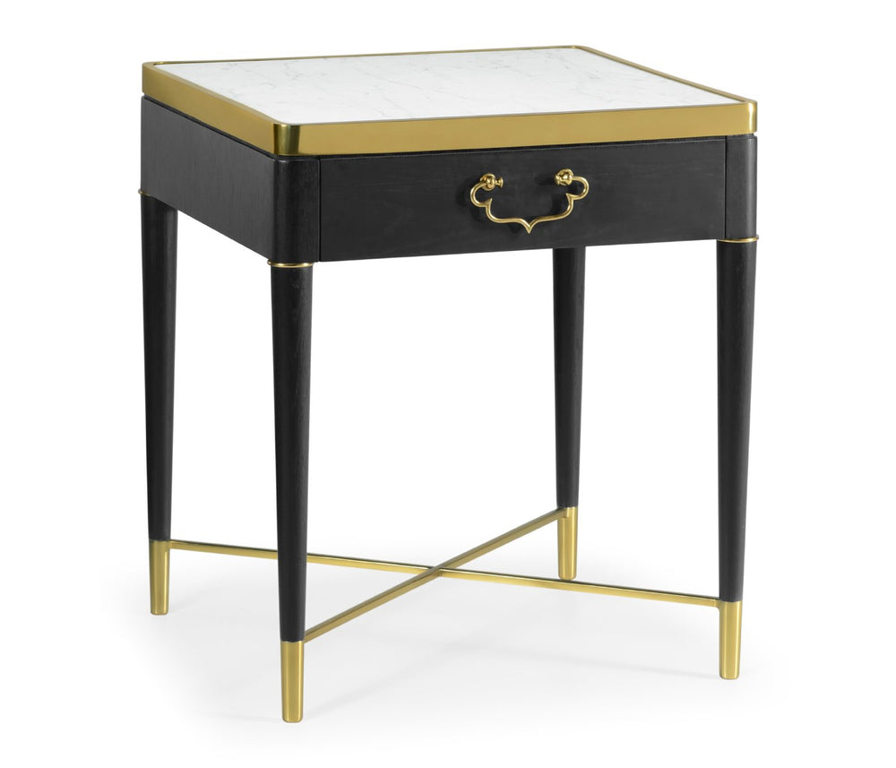 Square End Table in Ebonised Oak