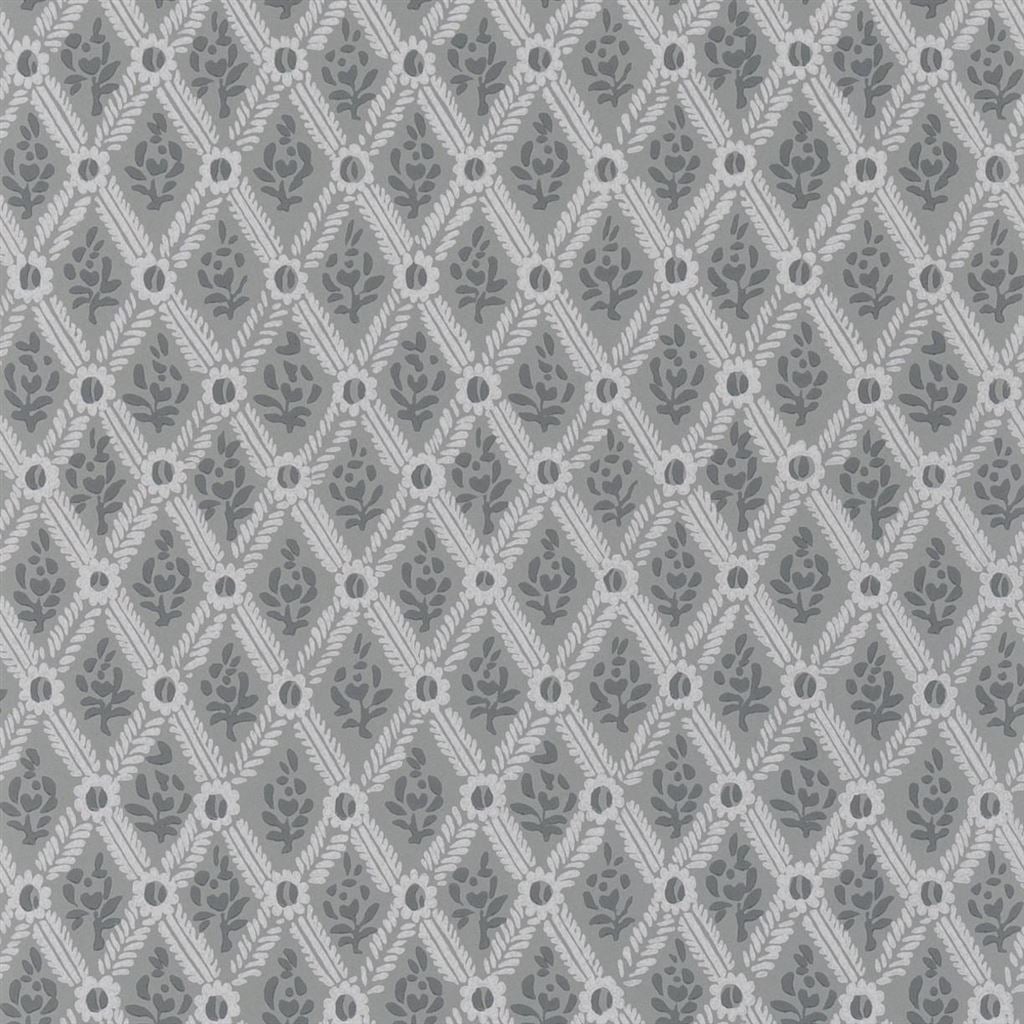 St John Street Trellis Slate — Designers Guild tapet