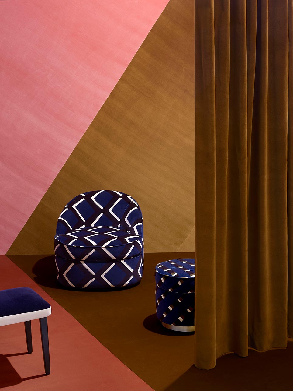 Stripes room setting — Pierre Frey fabric