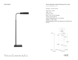 Studio Adjustable Cordless Pharmacy Golvlampa måttskiss