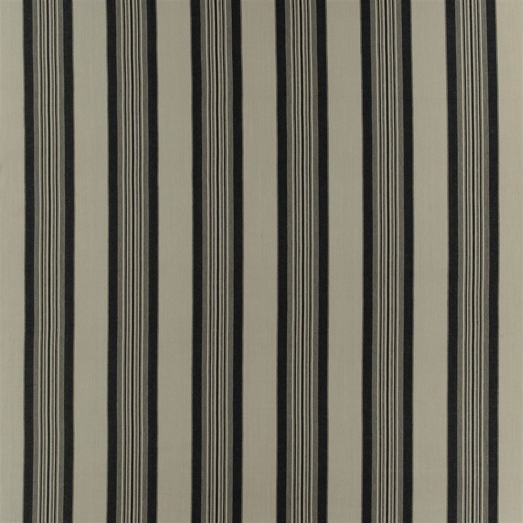 Tack House Stripe Black — Ralph Lauren Home tyg