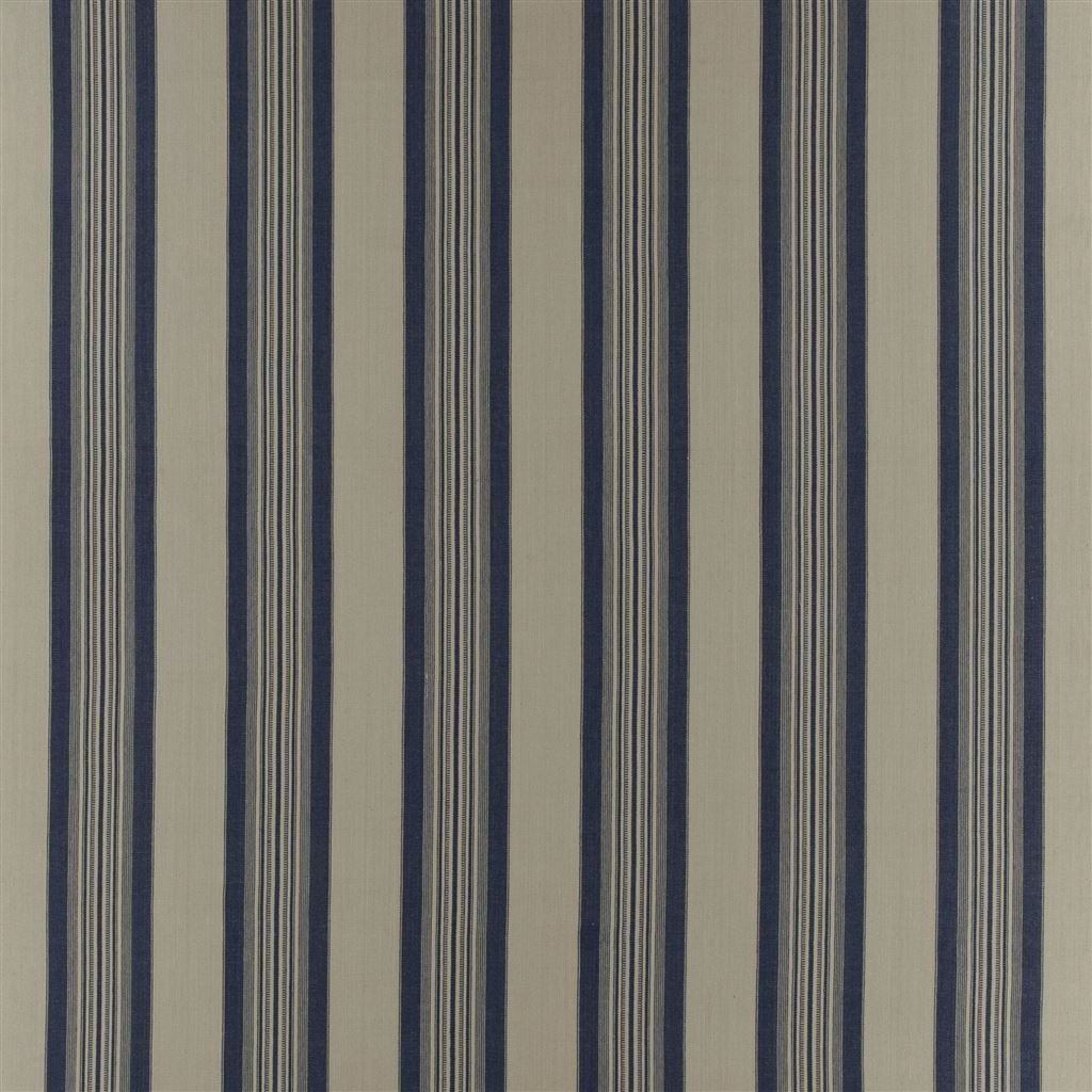 Tack House Stripe Indigo — Ralph Lauren Home tyg