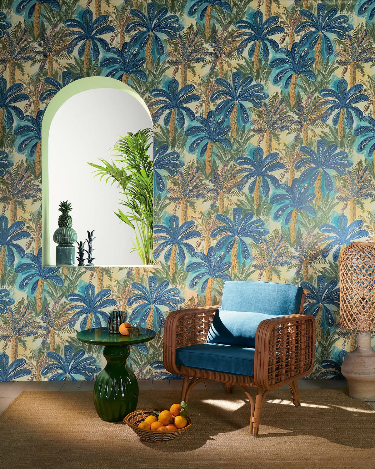 Tahiti room setting — Pierre Frey wallpaper