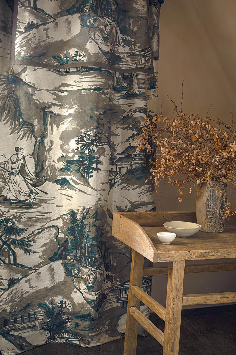 Takao room setting — Pierre Frey fabric