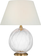 Talia 13" Cordless Bordslampa — Julie Neill for Visual Comfort & Co. — Clear Glass with Linen Shade