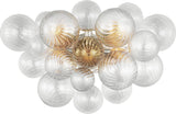 Talia Large Wall Light — Julie Neill for Visual Comfort & Co. — Burnished Silver Leaf with Clear Swirled Glass