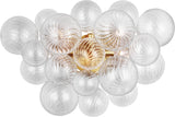Talia Large Wall Light — Julie Neill for Visual Comfort & Co. — Gild with Clear Swirled Glass