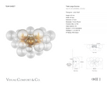 Talia Large Wall Light — Julie Neill for Visual Comfort & Co. dimension drawing