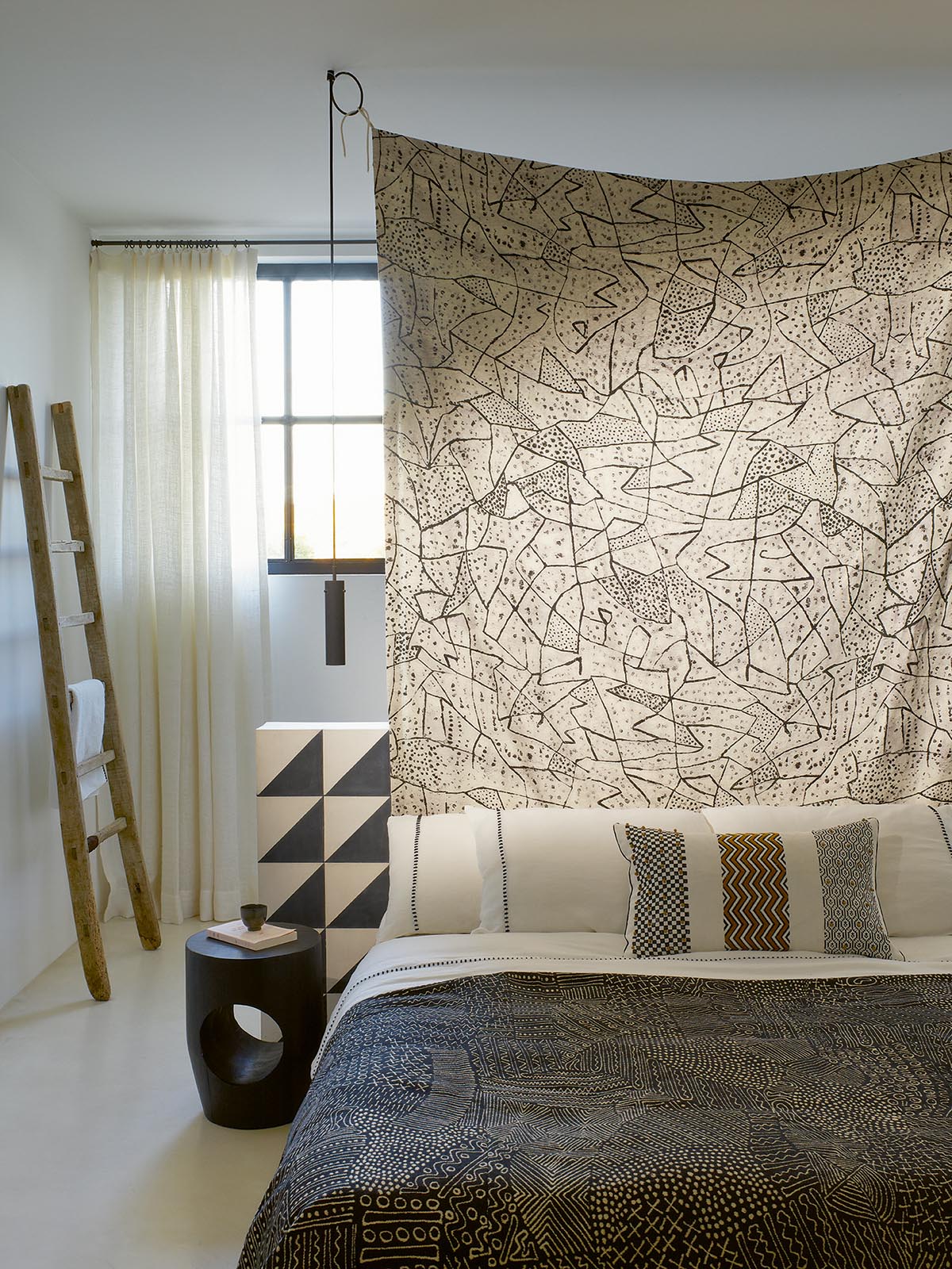 Tapa room setting — Pierre Frey fabric