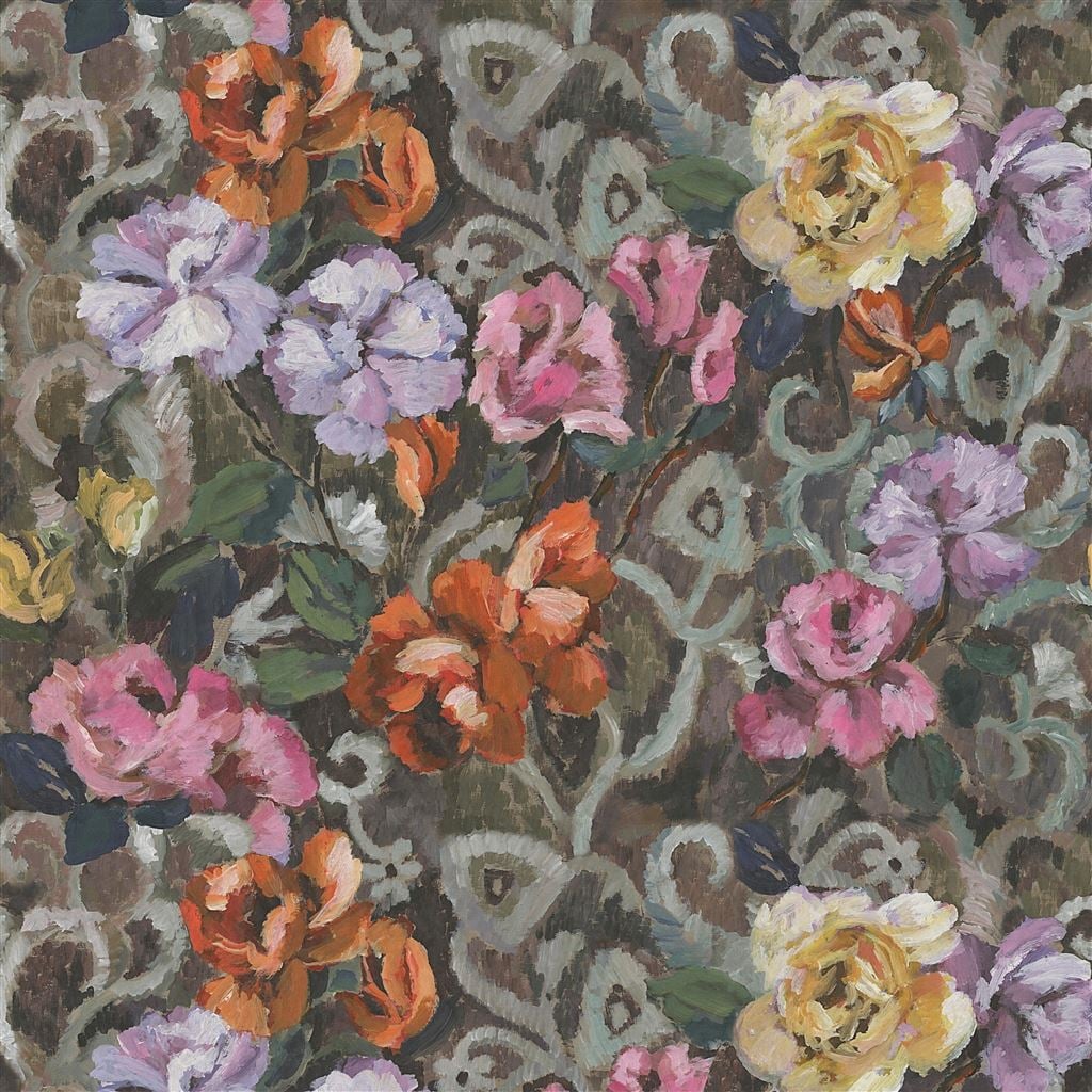 Tapestry Flower Damson — Designers Guild tyg