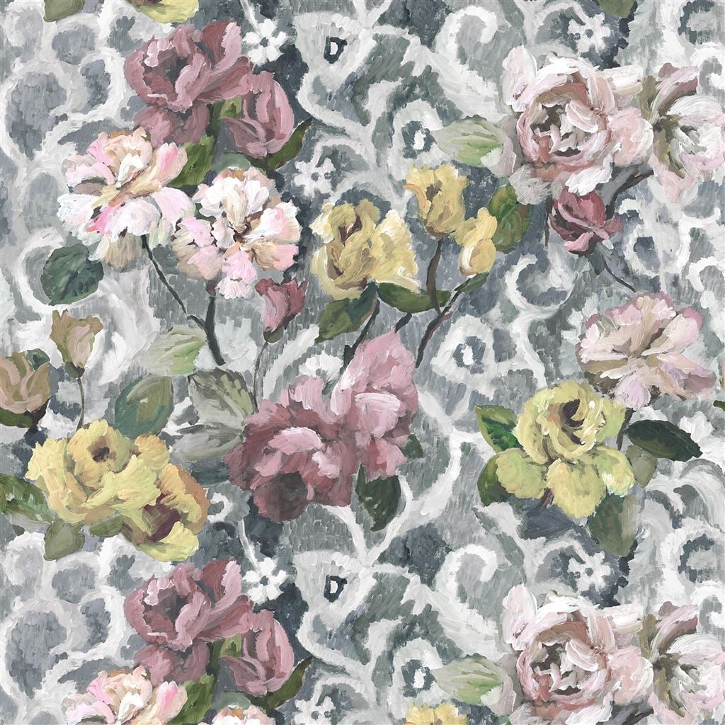 Tapestry Flower Platinum — Designers Guild tyg