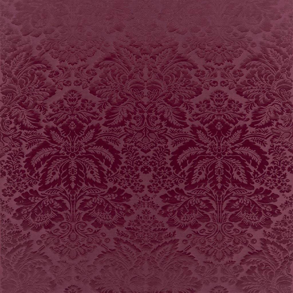 Tarleton Damask Burgundy — Ralph Lauren Home tyg