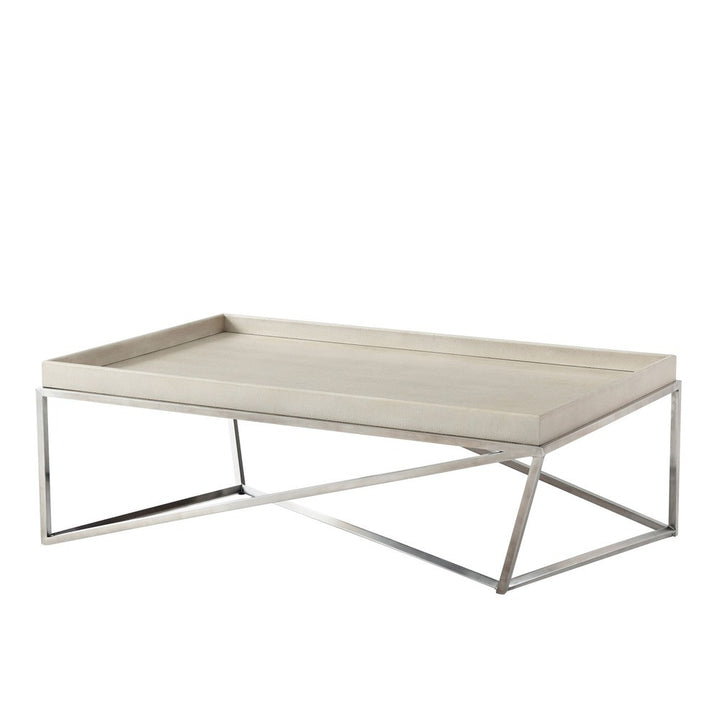 Tray Coffee Table Crazy X in Overcast - theodore-alexander