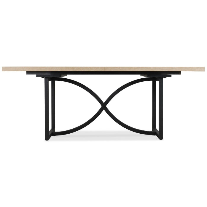 Hooker Furniture Tranquillity Rectangle Extending Dining Table with Metal Base 180-260cm - Hooker Furnishings