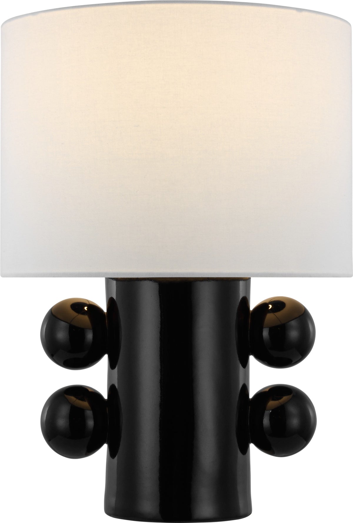 Tiglia Low Bordslampa — Kelly Wearstler for Visual Comfort & Co. — Black with Linen Shade