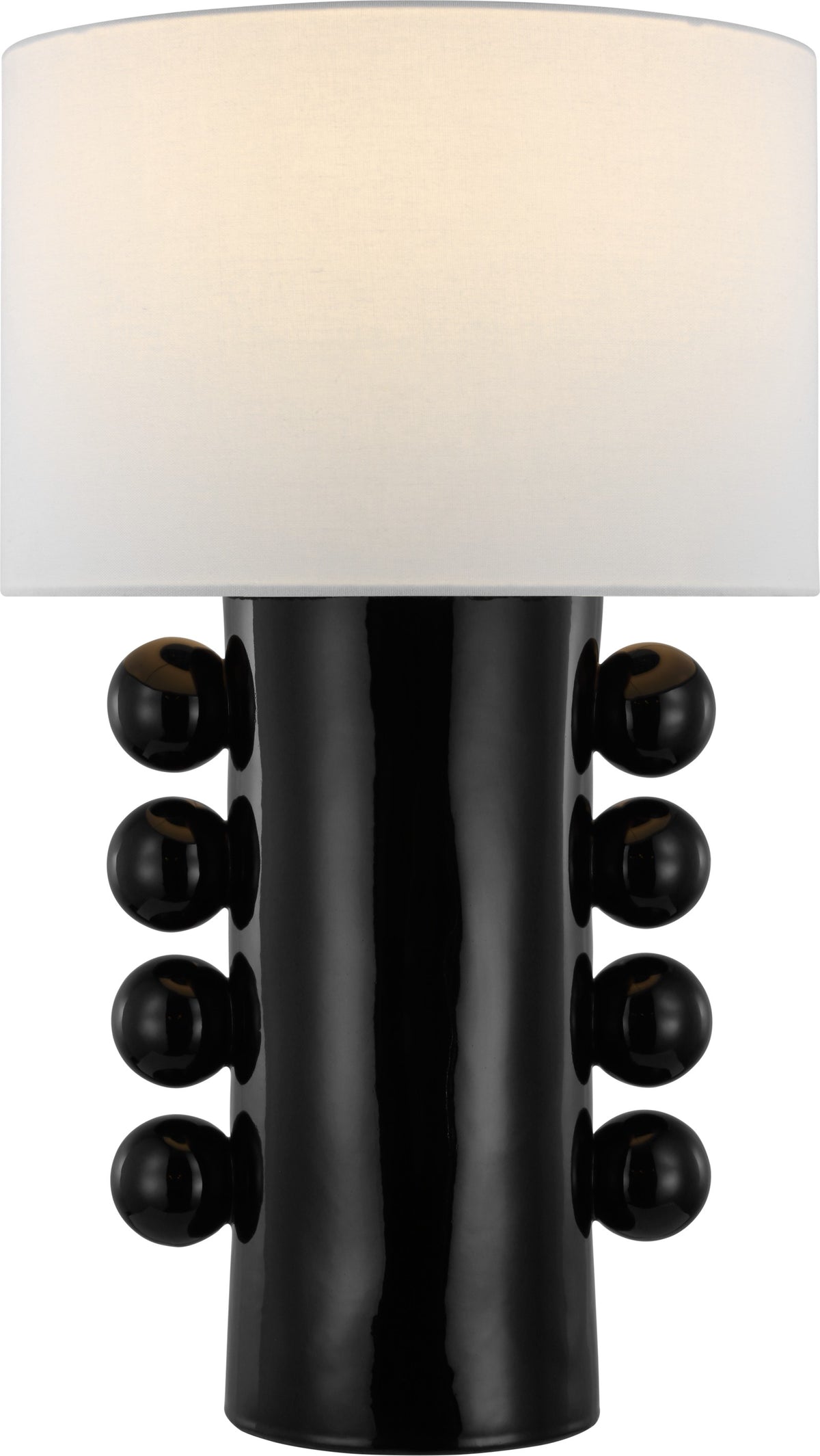 Tiglia Tall Bordslampa — Kelly Wearstler for Visual Comfort & Co. — Black with Linen Shade