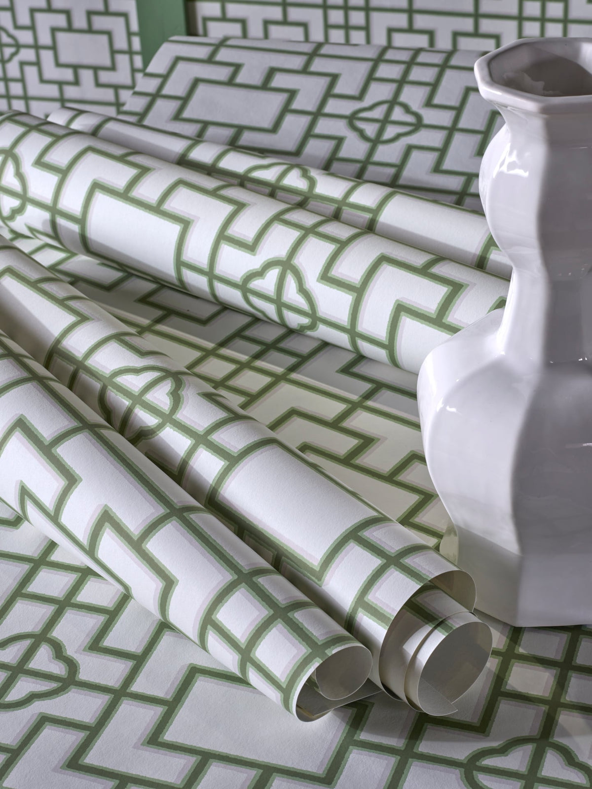 Tilly room setting — Pierre Frey wallpaper