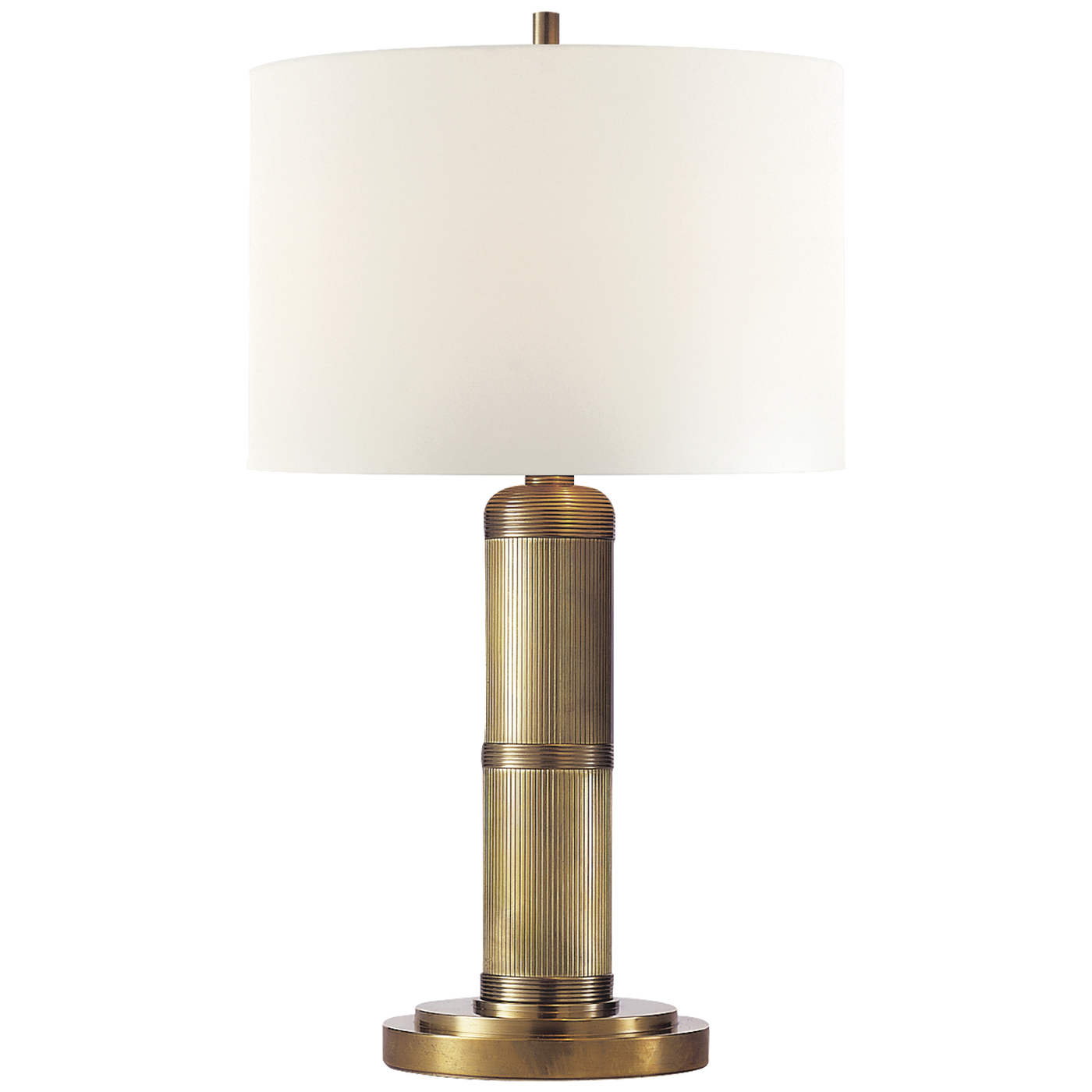 Longacre Bordslampa Liten – Hand-Rubbed Antique Brass With Linen Shade