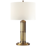 Longacre Bordslampa Liten – Hand-Rubbed Antique Brass With Linen Shade
