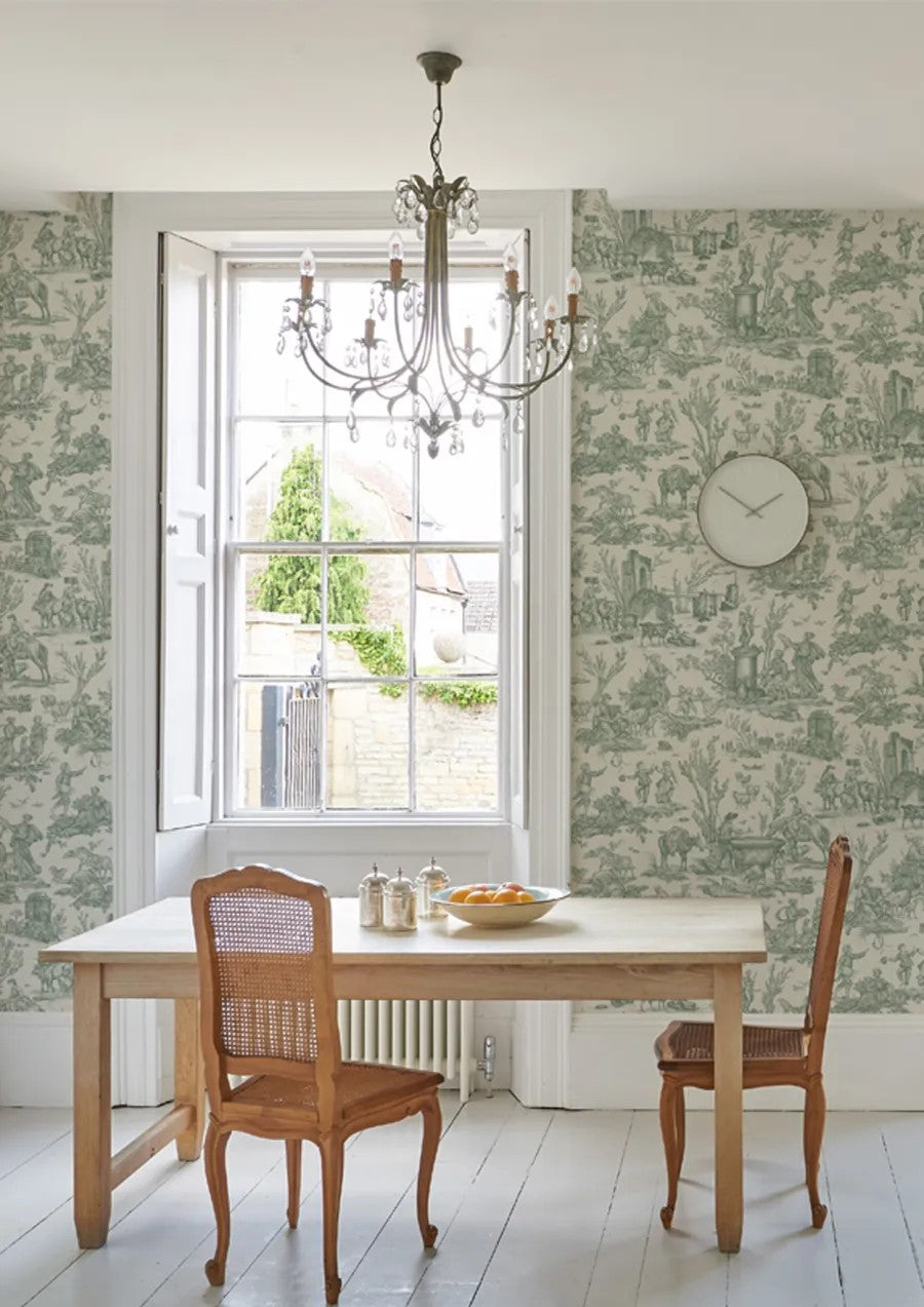 Toile Baptiste Jade — Lewis & Wood tapet