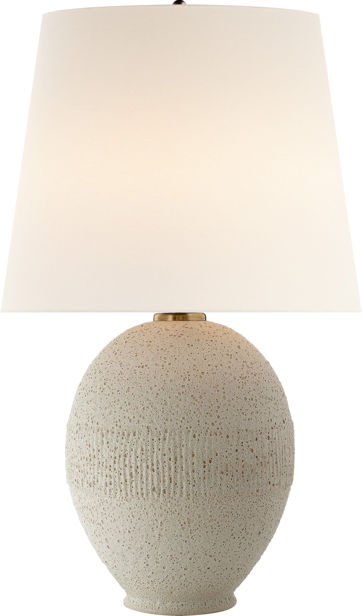 Toulon Bordslampa — AERIN for Visual Comfort & Co. — Volcanic Ivory with Linen Shade
