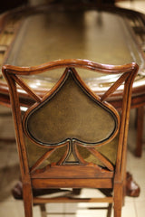 Chair Spade Playing Card - English Green Leather