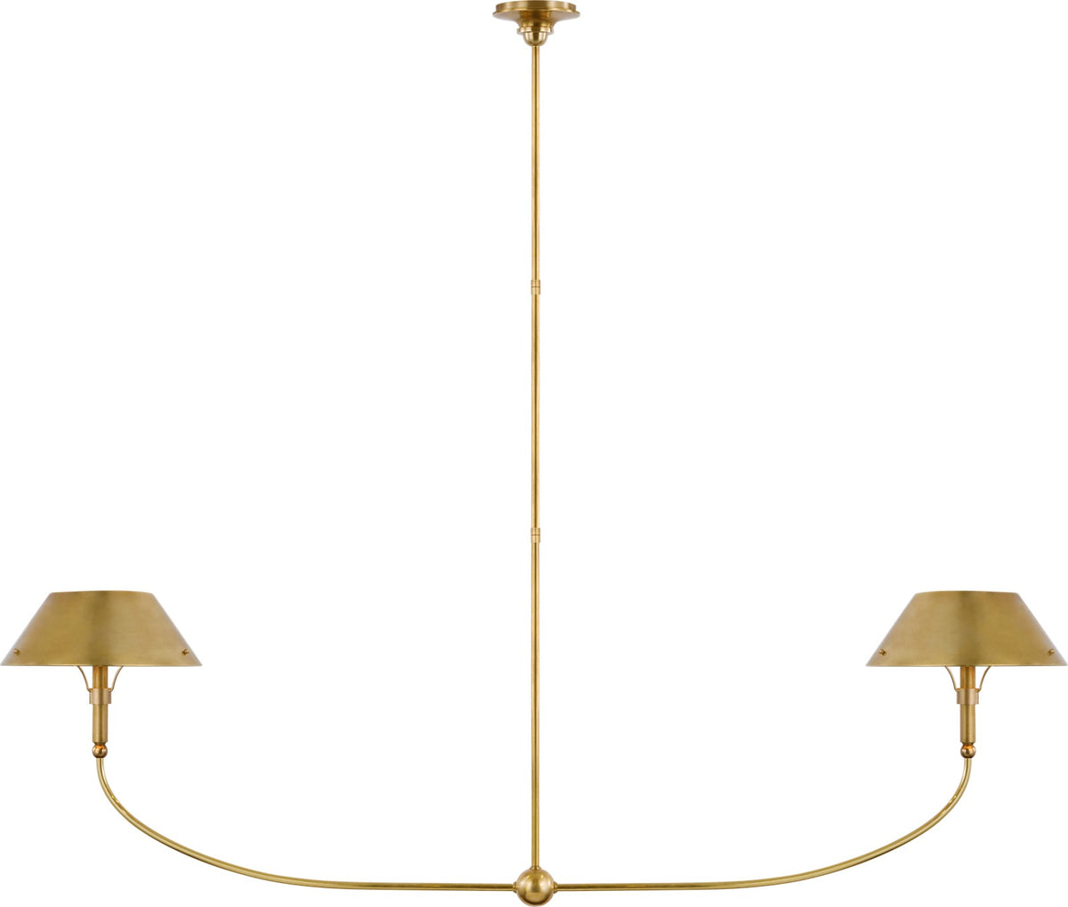 Turlington XL Taklampa — Thomas O'Brien for Visual Comfort & Co. — Hand-Rubbed Antique Brass with Hand-Rubbed Antique Brass Shade