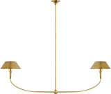 Turlington XL Taklampa — Thomas O'Brien for Visual Comfort & Co. — Hand-Rubbed Antique Brass with Hand-Rubbed Antique Brass Shade