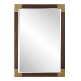 Rhea Walnut Mirror - undefined