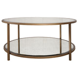 Upton Coffee Table in Antique Brass - Round - Keiichi