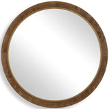Cleveland Round Mirror in Burl Wood - undefined