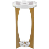 Kolkata Accent Table in Brass - undefined
