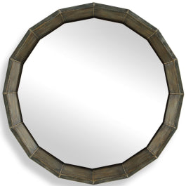 Neve Round Mirror in Bronze - undefined