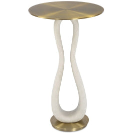 Sonia Modern Accent Table in Brass - undefined