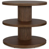 Top Tier Oval Side Table in Walnut - undefined