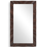 Wrinkle Wavy Mirror in Wood - undefined