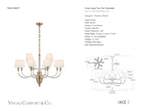 Vivian Large Two-Tier Takkrona — Thomas O'Brien for Visual Comfort & Co. måttskiss