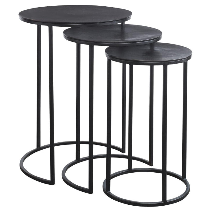 Espresso Set of Round Nesting Tables - Keiichi