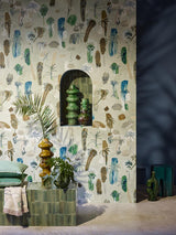 Wahiba room setting — Pierre Frey wallpaper