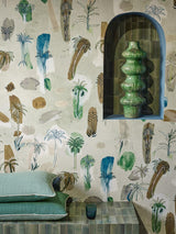 Wahiba room setting — Pierre Frey wallpaper