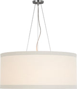 Walker Large Ceiling Light — kate spade new york for Visual Comfort & Co. — Burnished Silver Leaf with Cream Linen Shade