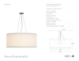 Walker Large Ceiling Light — kate spade new york for Visual Comfort & Co. dimension drawing
