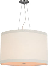 Walker Medium Taklampa — kate spade new york for Visual Comfort & Co. — Burnished Silver Leaf with Cream Linen Shade