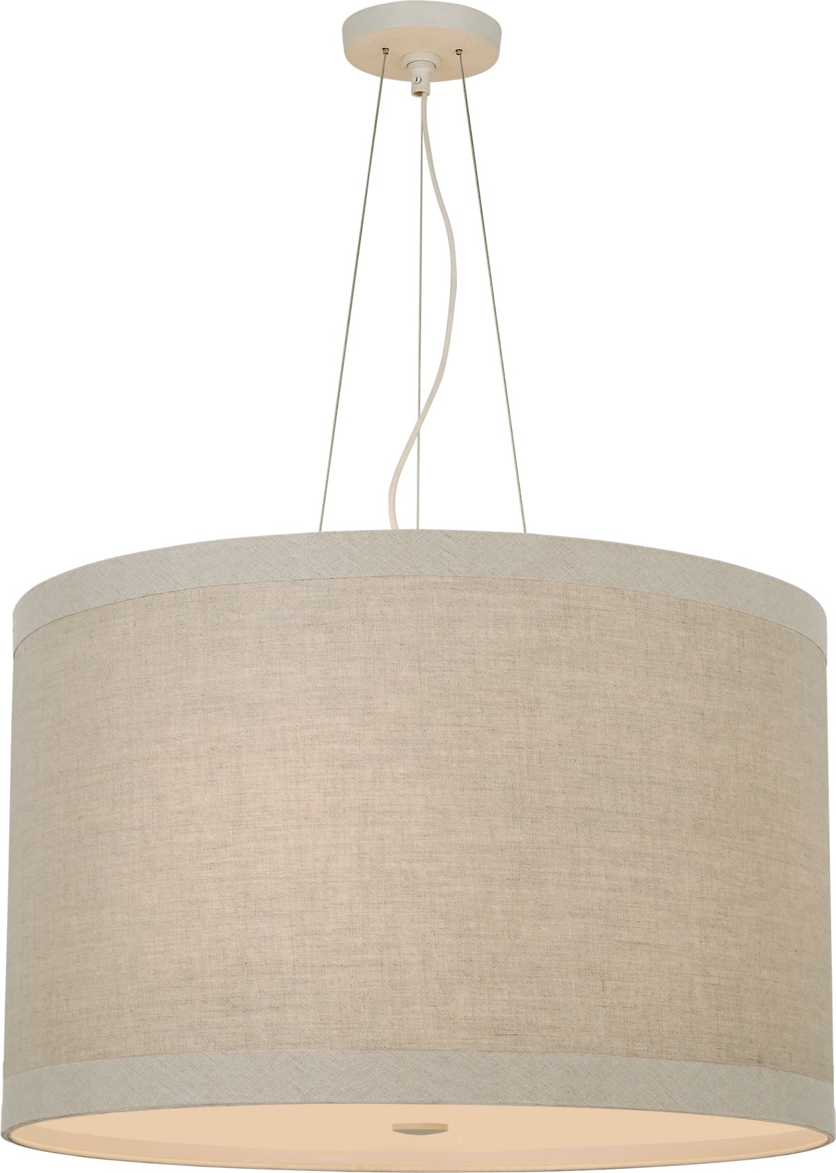 Walker Medium Taklampa — kate spade new york for Visual Comfort & Co. — Light Cream with Natural Linen Shade