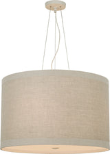Walker Medium Taklampa — kate spade new york for Visual Comfort & Co. — Light Cream with Natural Linen Shade