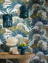 Wallpaper les Paniers Fleuris room setting — Pierre Frey wallpaper