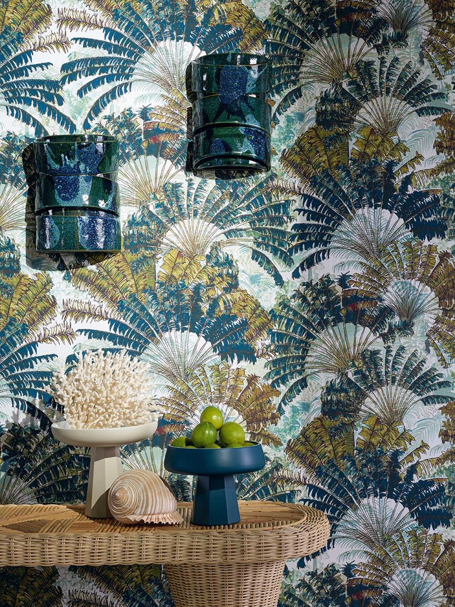 Wallpaper les Paniers Fleuris Tapet — Pierre Frey